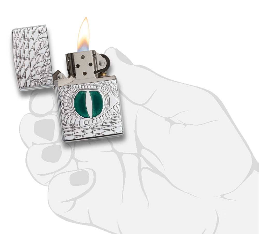 Zippo Dragon Eye Windproof Pocket Fuel Refillable Lighter, BIS Certified