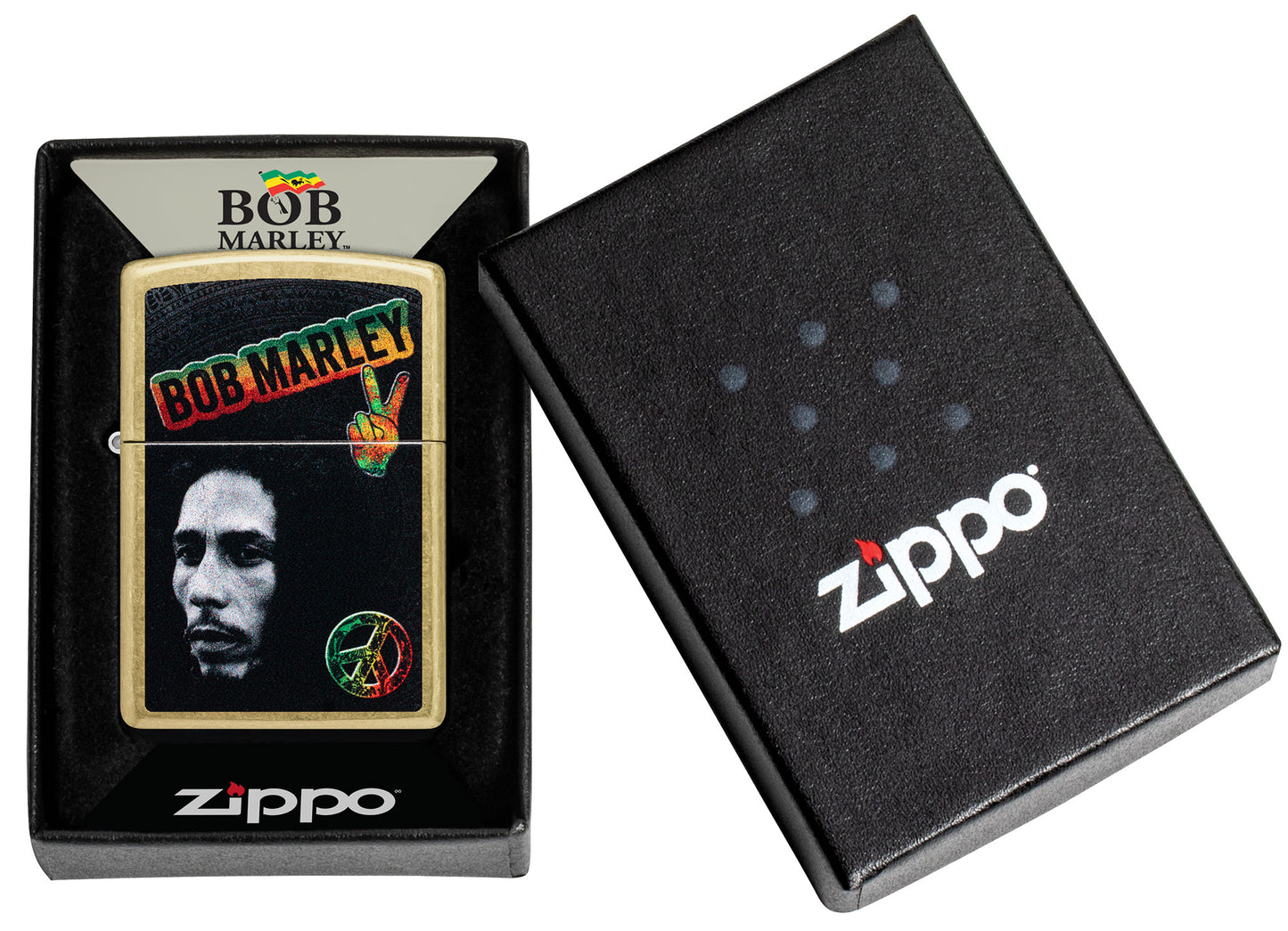 Zippo Bob Marley Model Windproof Pocket Fuel Refillable Lighter, BIS Certified