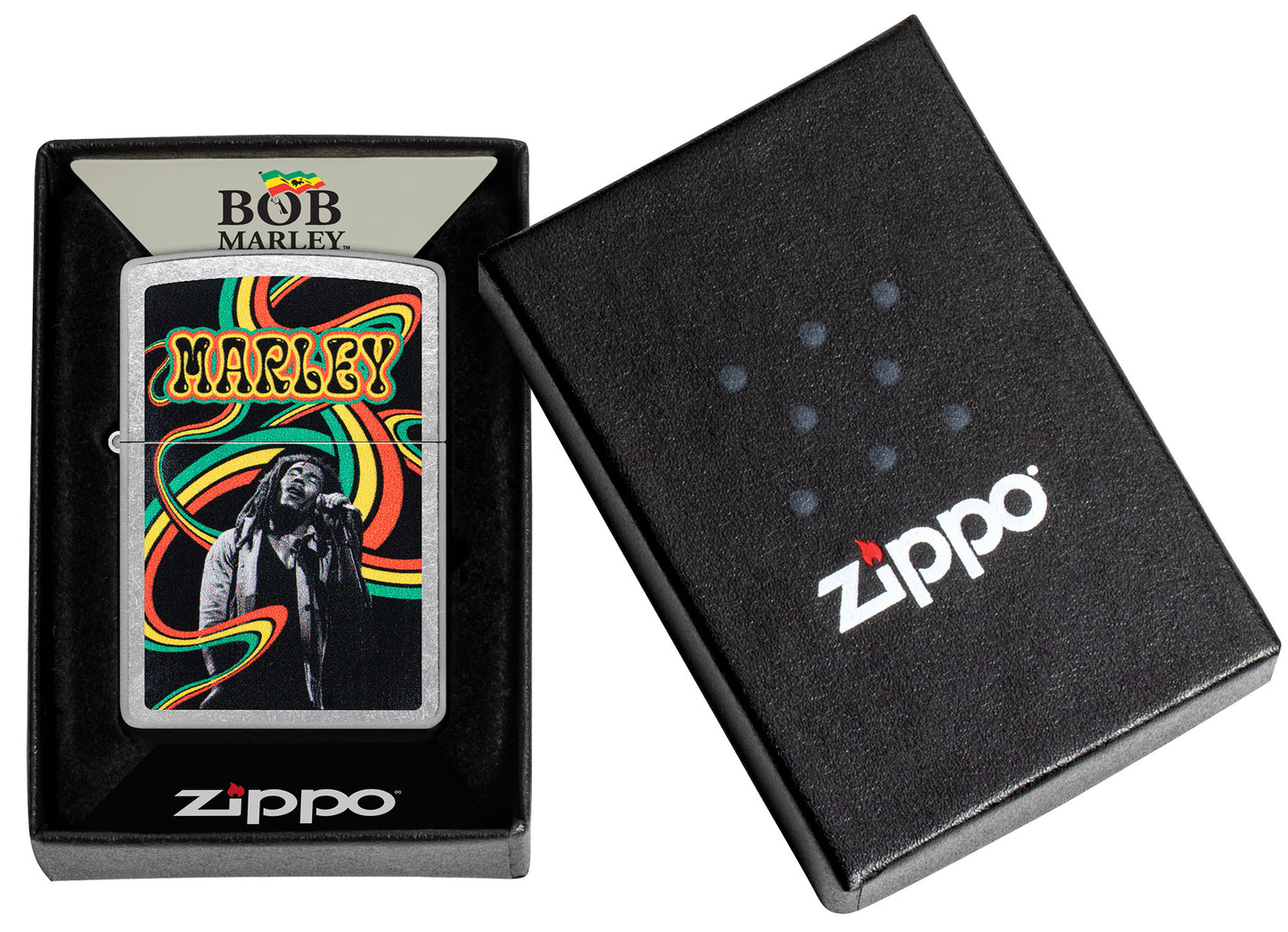 Zippo Bob Marley Model Windproof Pocket Fuel Refillable Lighter, BIS Certified