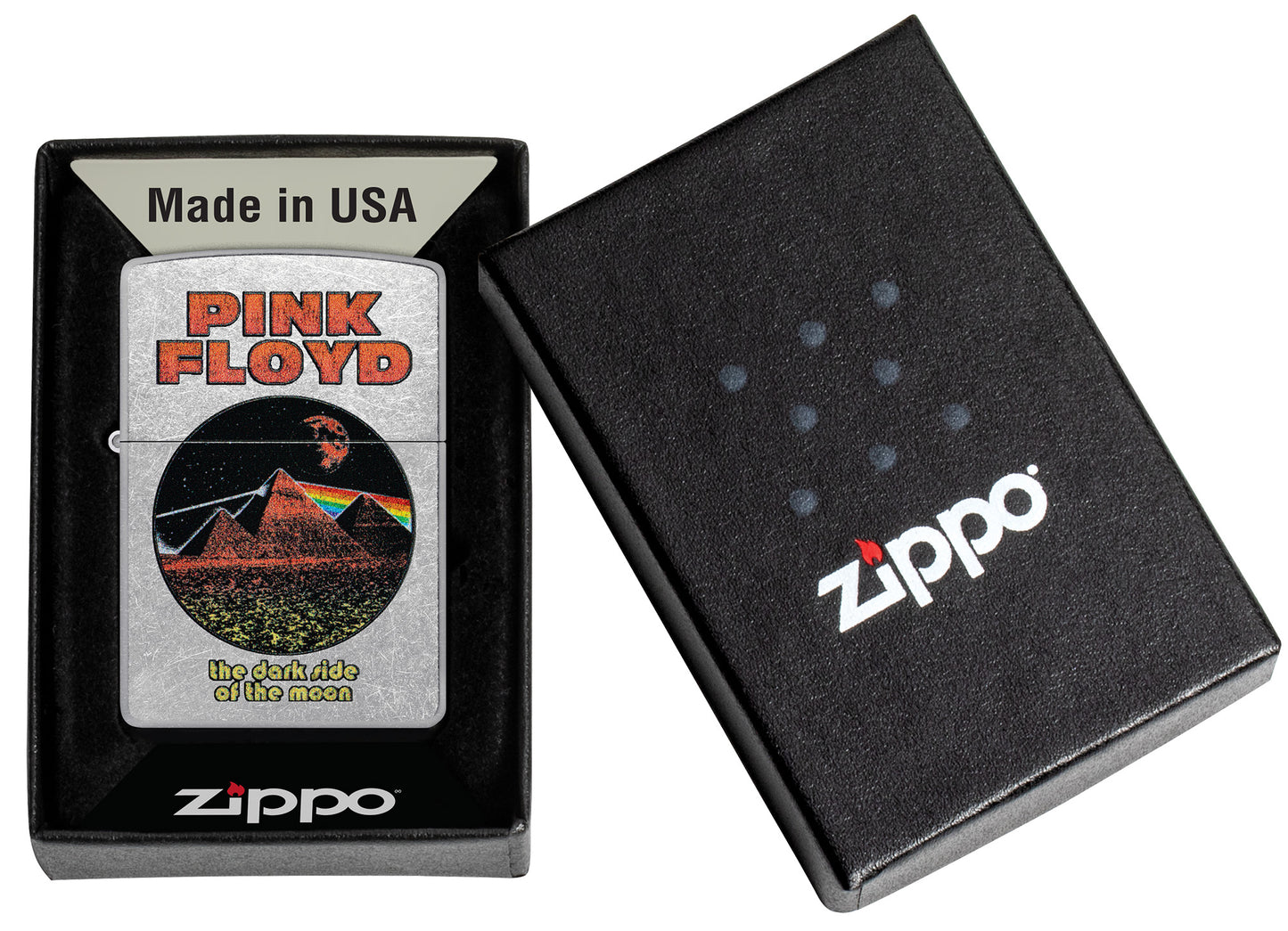 Zippo Pink Floyd Model Windproof Pocket Fuel Refillable Lighter, BIS Certified