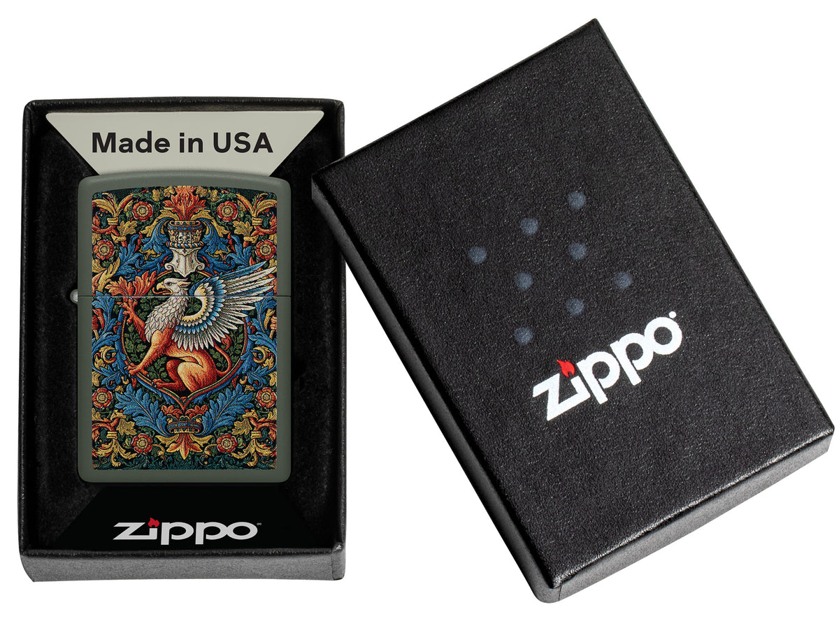 Zippo Mythical Creature Design Windproof Pocket Fuel Refillable Lighter, BIS Certified