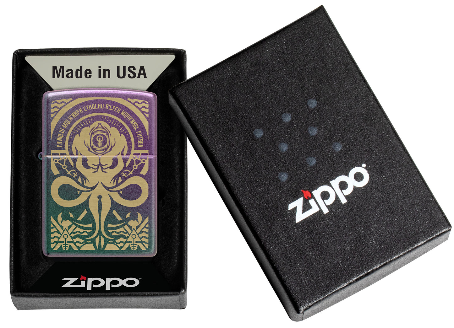 Zippo Evil Design Model Windproof Pocket Fuel Refillable Lighter, BIS Certified
