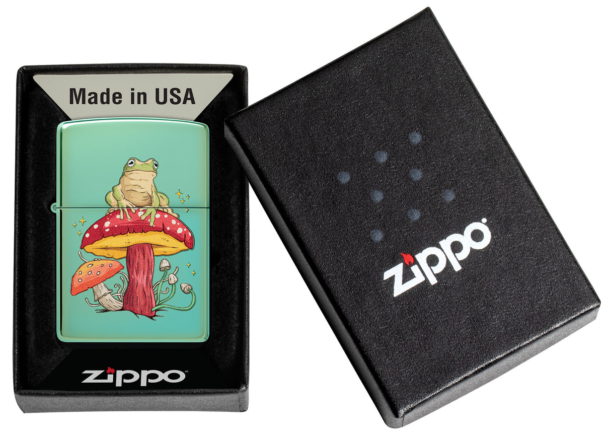 Zippo Mystical Frog Design Windproof Pocket Fuel Refillable Lighter, BIS Certified