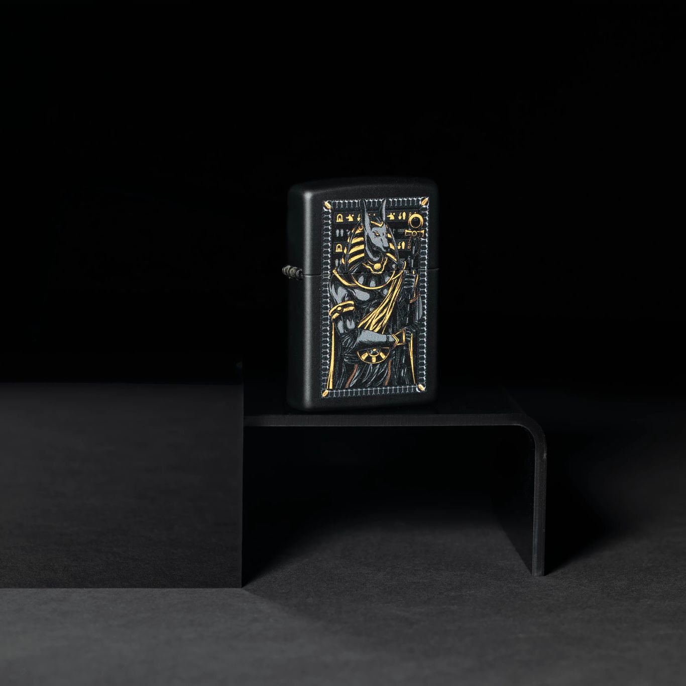 Zippo Anubis Design Black Matte Pocket Lighter