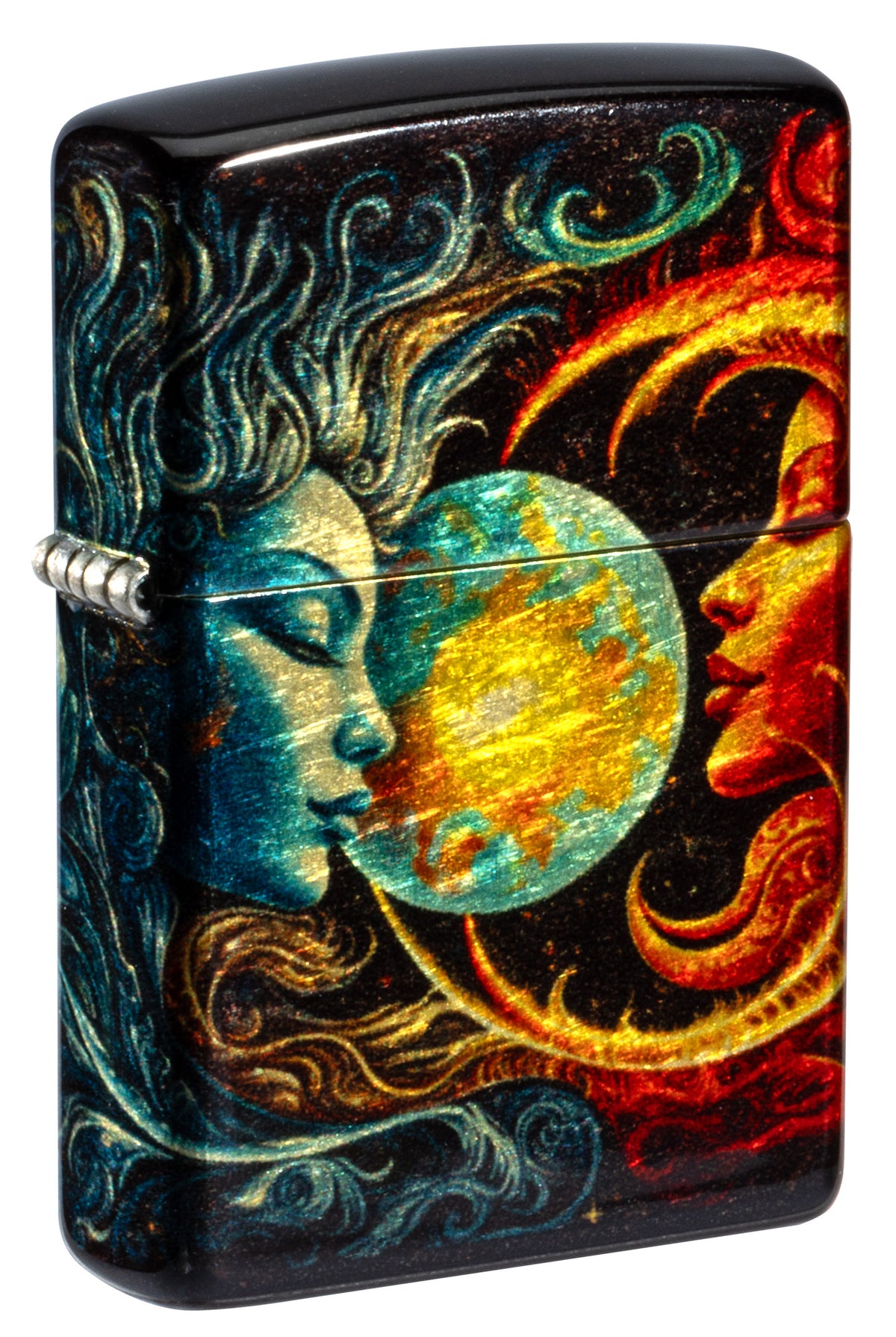 Zippo Sun and Moon Design 540 Tumbled Brass Pocket Lighter