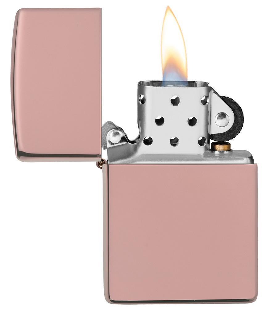 High Polish Rose Gold Pocket Lighter