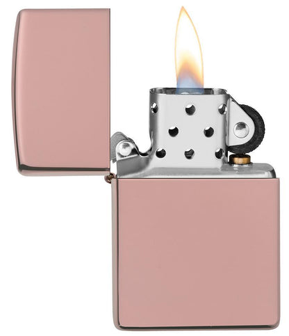 High Polish Rose Gold Pocket Lighter