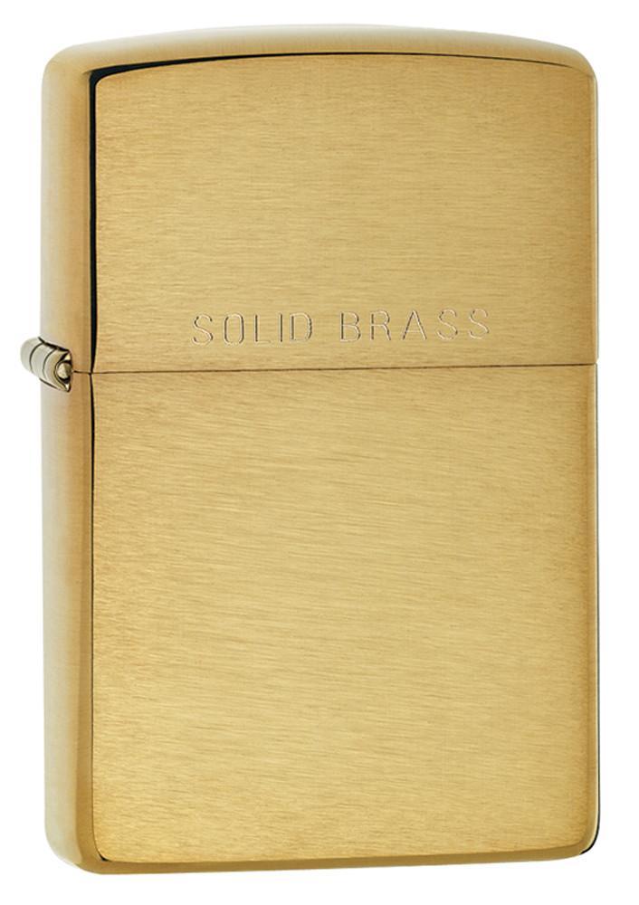 Classic Brushed Solid Brass Pocket Lighter