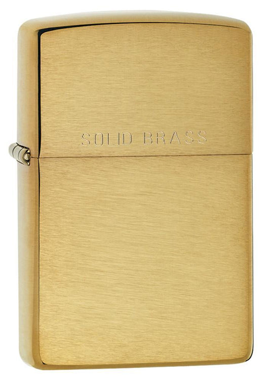 Classic Brushed Solid Brass Pocket Lighter
