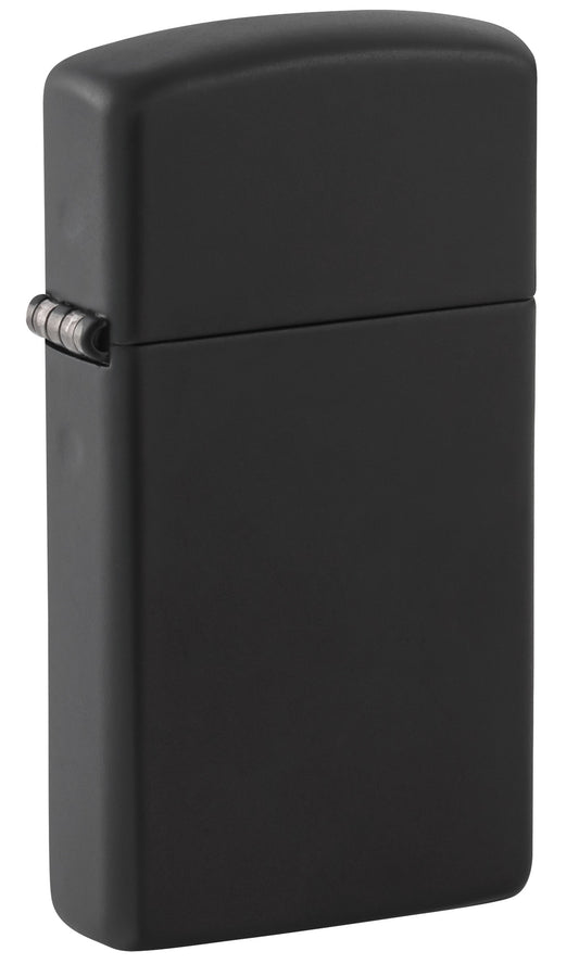 Zippo Slim Black Matte Windproof Pocket Fuel Refillable Lighter, BIS Certified