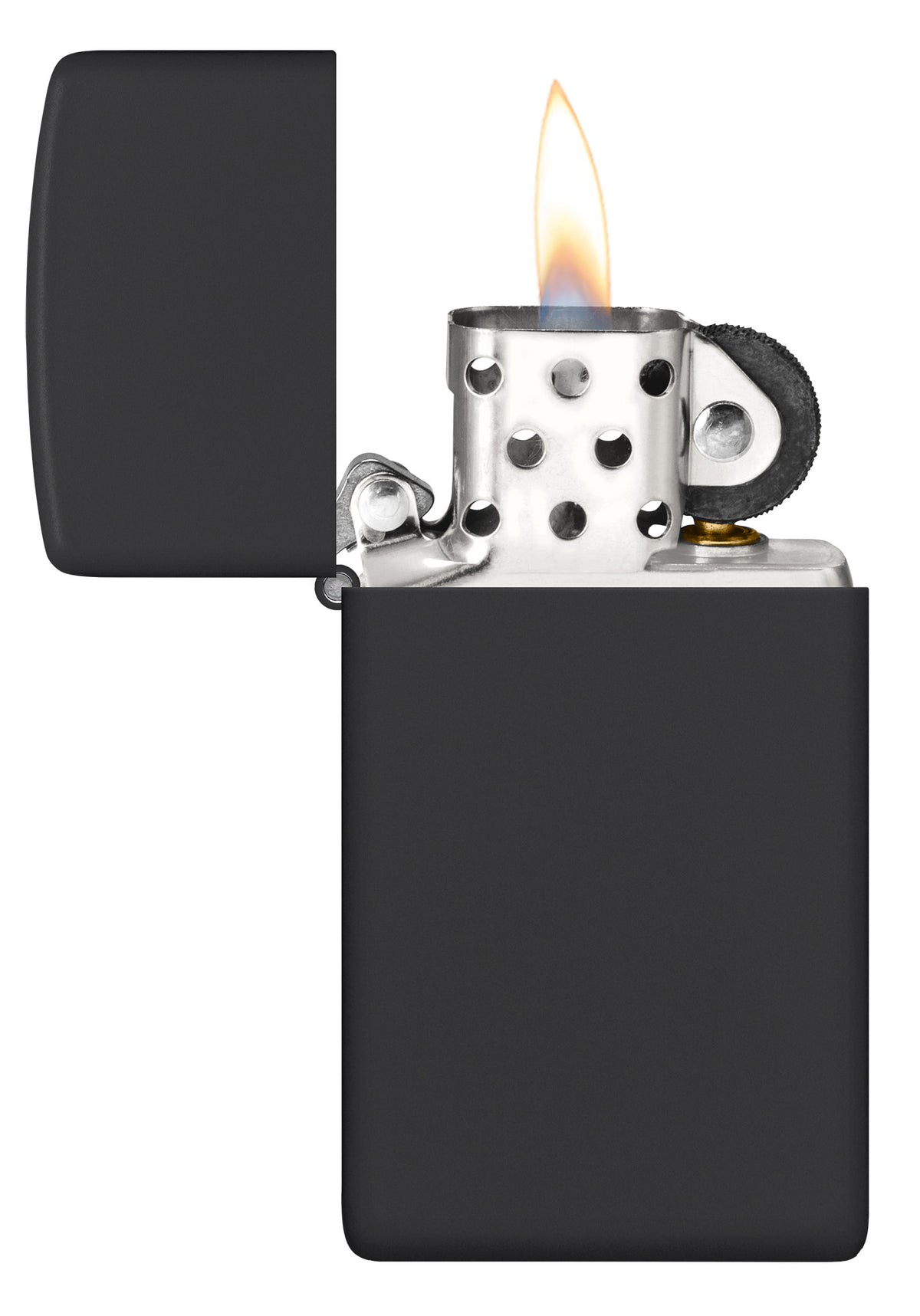 Zippo Slim Black Matte Windproof Pocket Fuel Refillable Lighter, BIS Certified