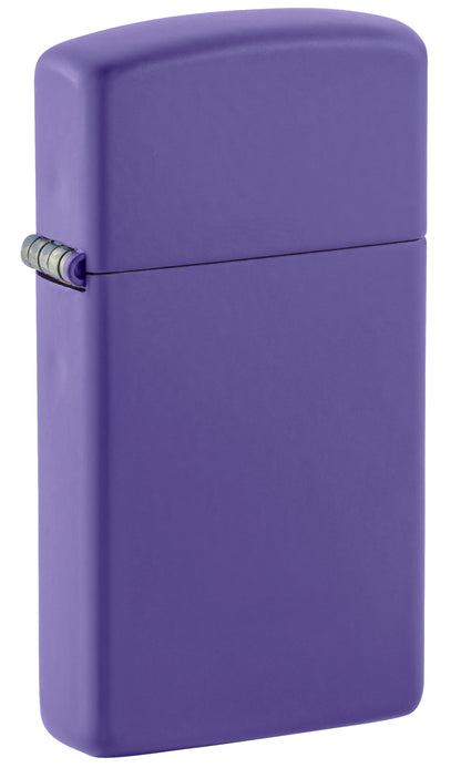 Zippo Slim Purple Matte Windproof Pocket Fuel Refillable Lighter, BIS Certified