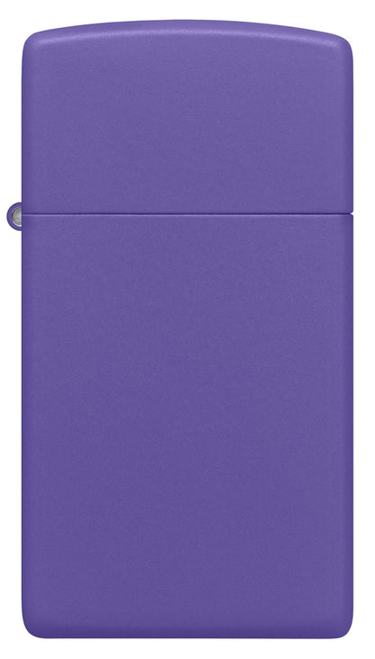 Zippo Slim Purple Matte Windproof Pocket Fuel Refillable Lighter, BIS Certified