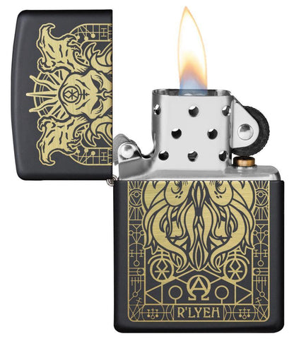 Monster Design Black Matte Pocket Lighter