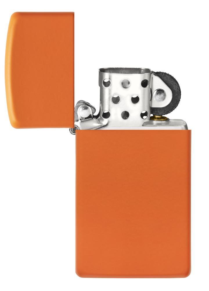 Slim Orange Matte Pocket Lighter