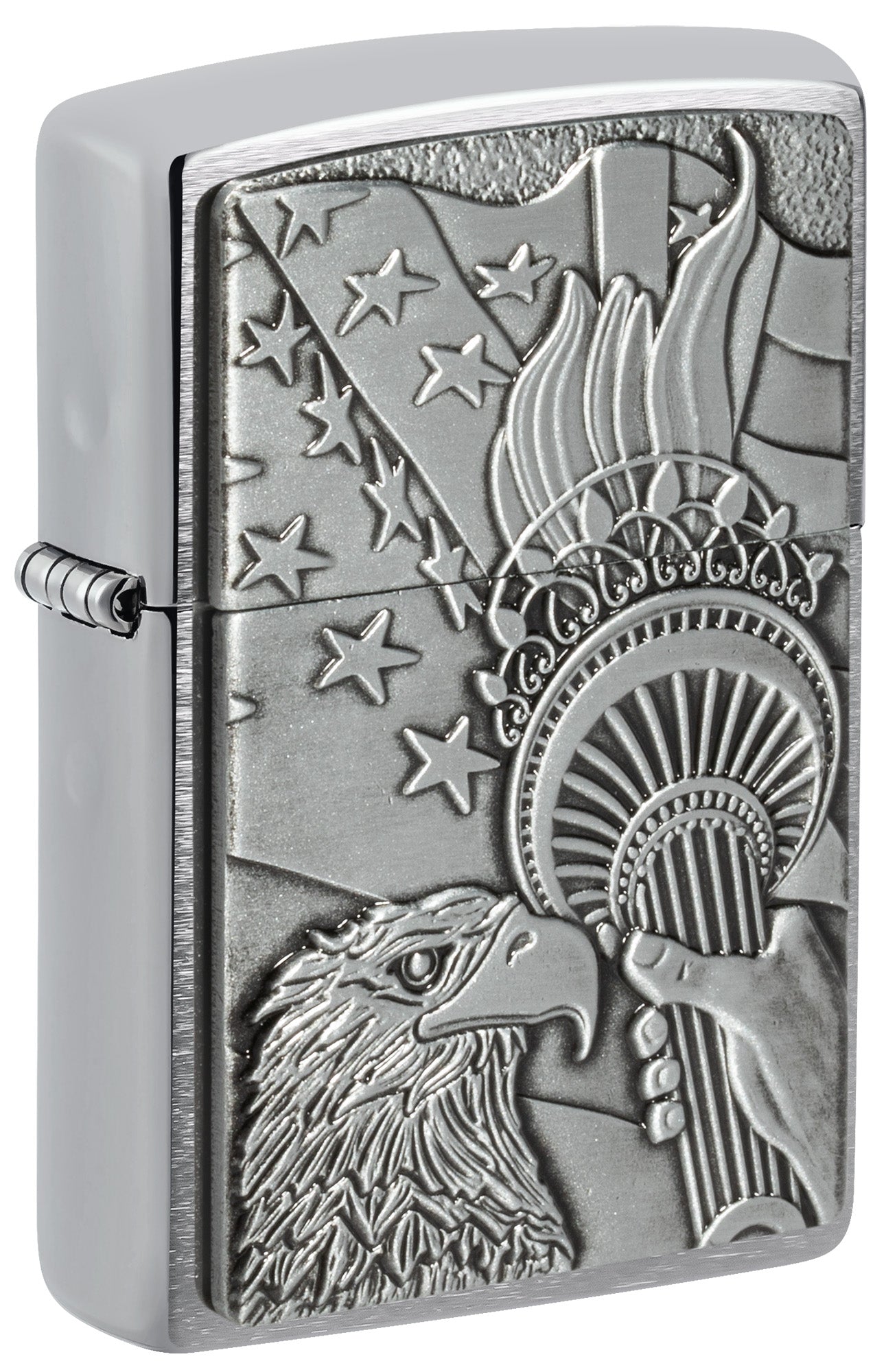 Zippo Something Patriotic Model Windproof Pocket Fuel Refillable Lighter, BIS Certified