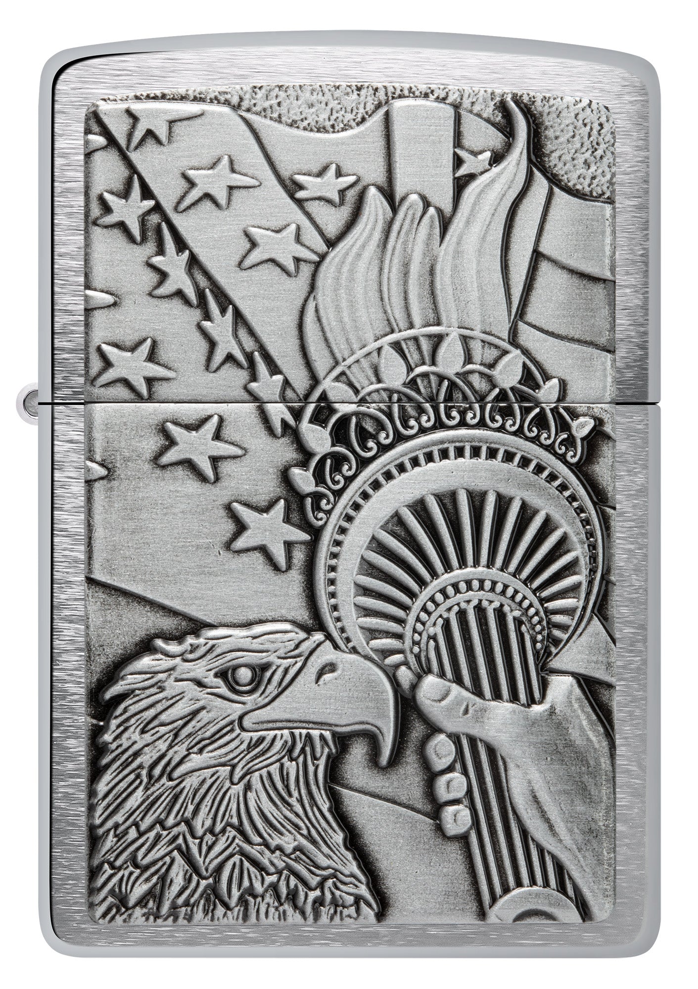 Zippo Something Patriotic Model Windproof Pocket Fuel Refillable Lighter, BIS Certified