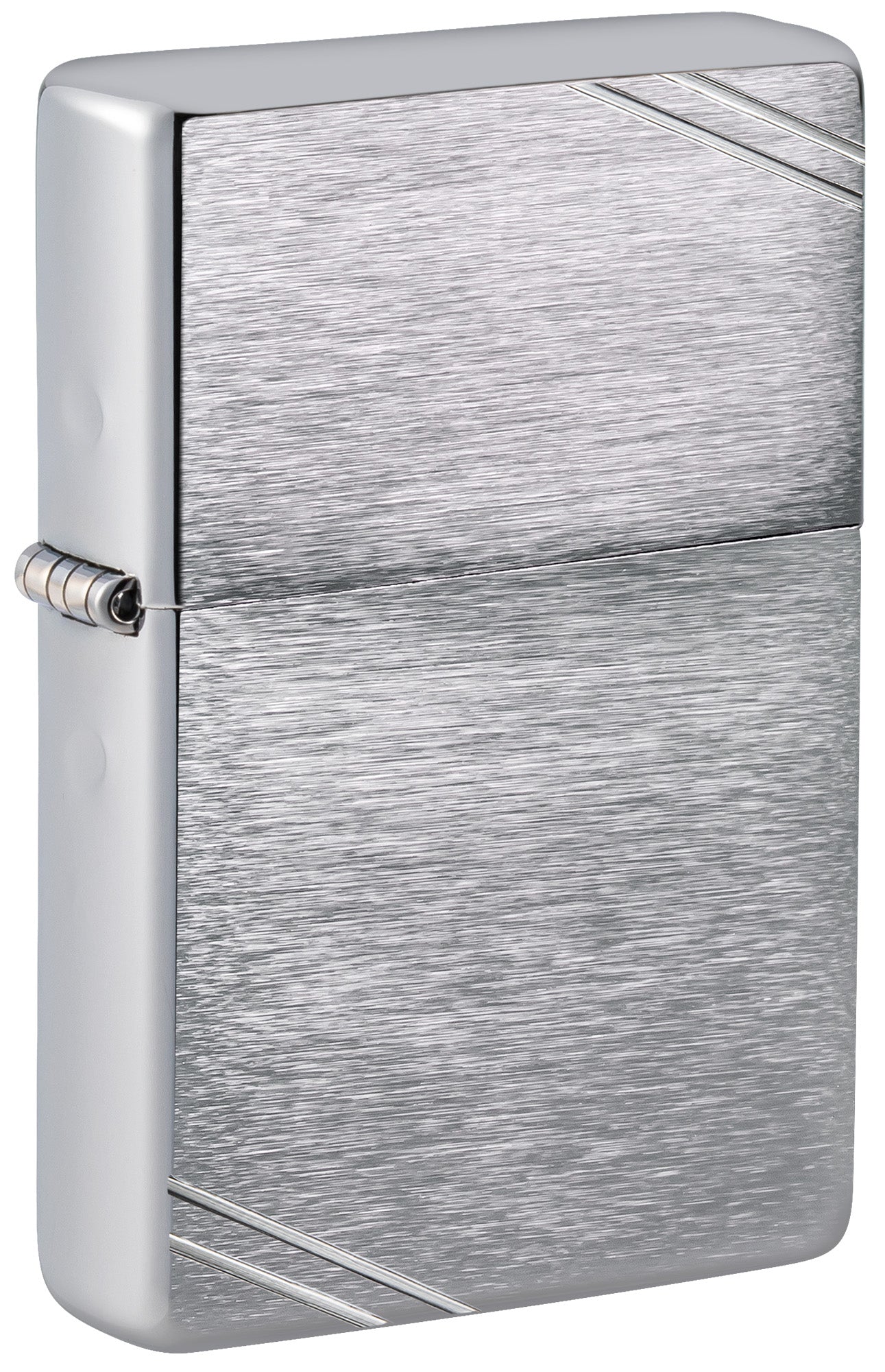 Zippo Vintage Br Fin Chrome Model Windproof Pocket Fuel Refillable Lighter, BIS Certified
