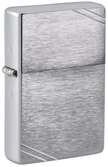 Zippo Vintage Br Fin Chrome Model Windproof Pocket Fuel Refillable Lighter, BIS Certified