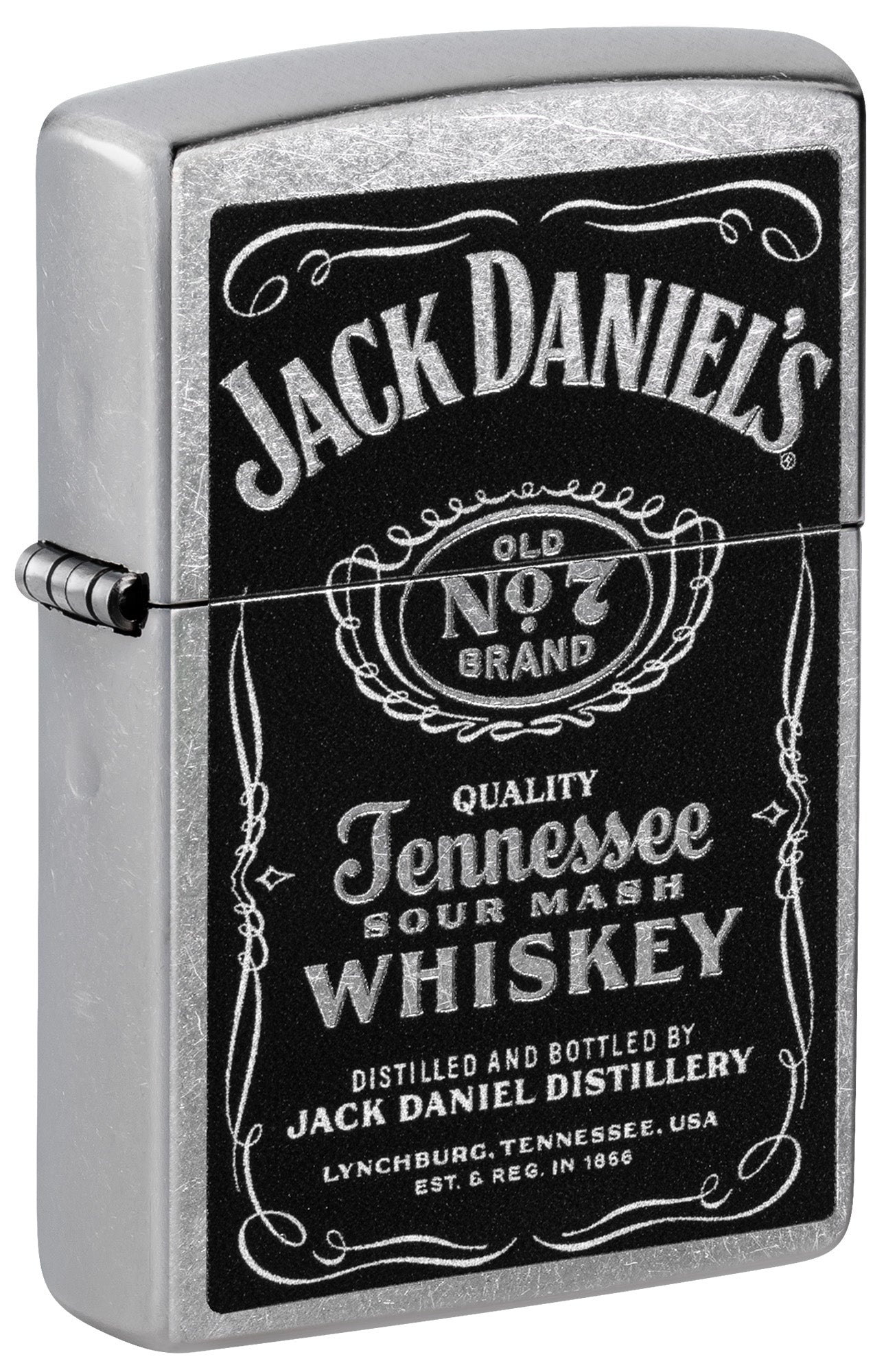 Zippo Jack Daniel's Label Model Windproof Pocket Fuel Refillable Lighter, BIS Certified