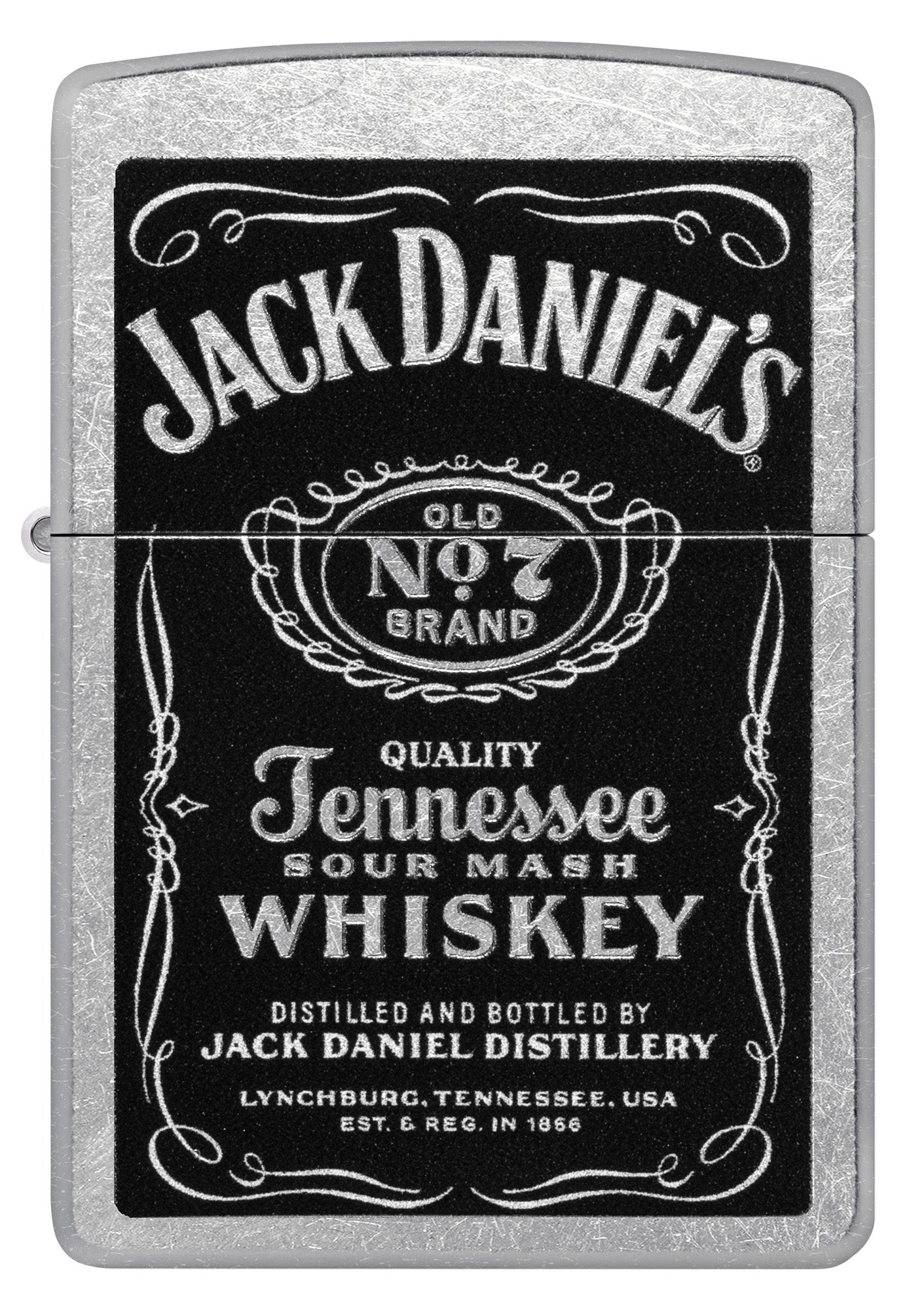 Zippo Jack Daniel's Label Model Windproof Pocket Fuel Refillable Lighter, BIS Certified