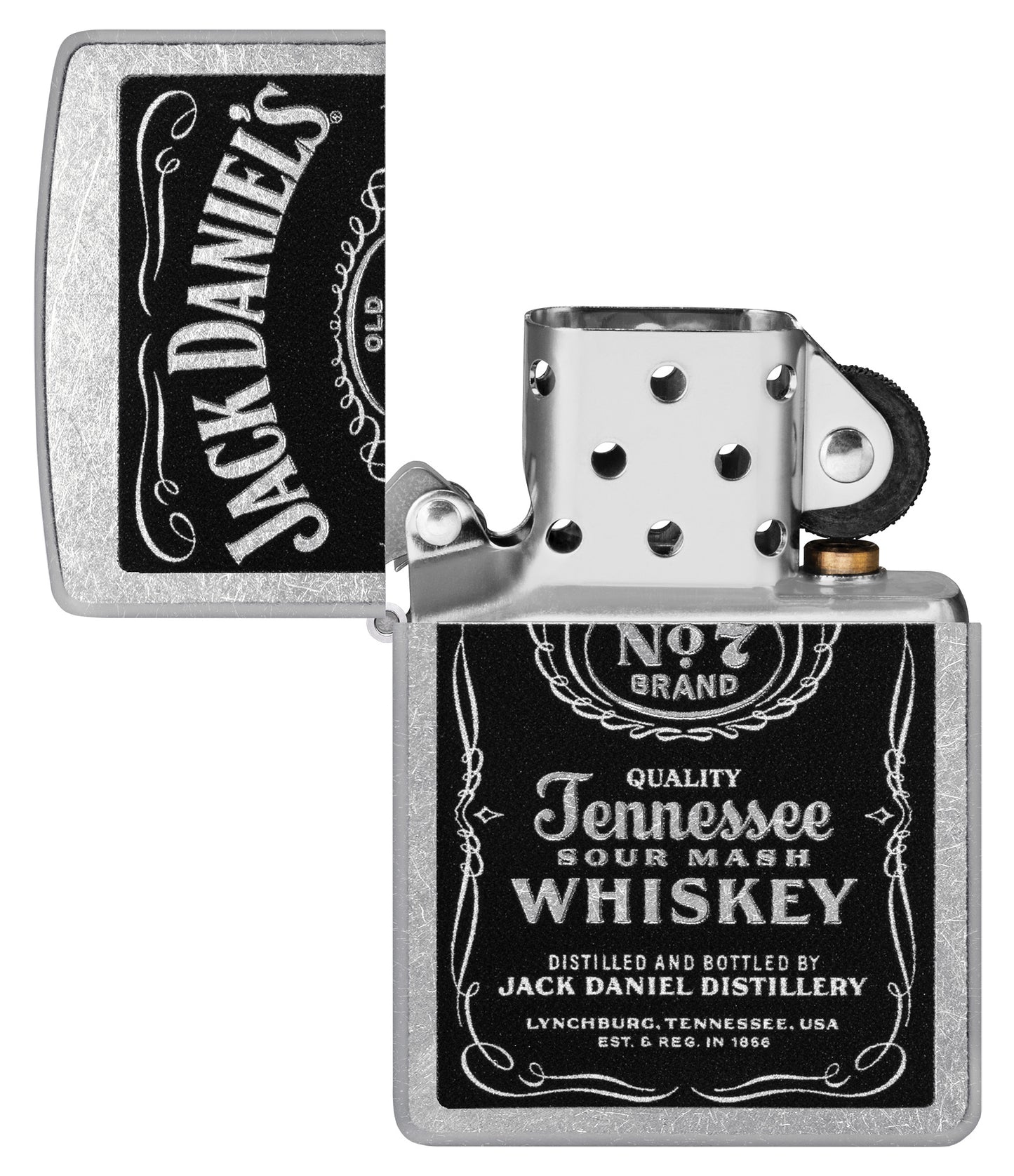 Zippo Jack Daniel's Label Model Windproof Pocket Fuel Refillable Lighter, BIS Certified