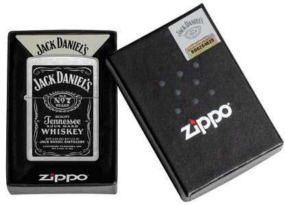 Zippo Jack Daniel's Label Model Windproof Pocket Fuel Refillable Lighter, BIS Certified