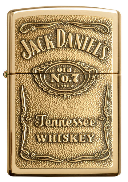 Zippo Jack Daniels Brass Windproof Pocket Fuel Refillable Lighter, BIS Certified