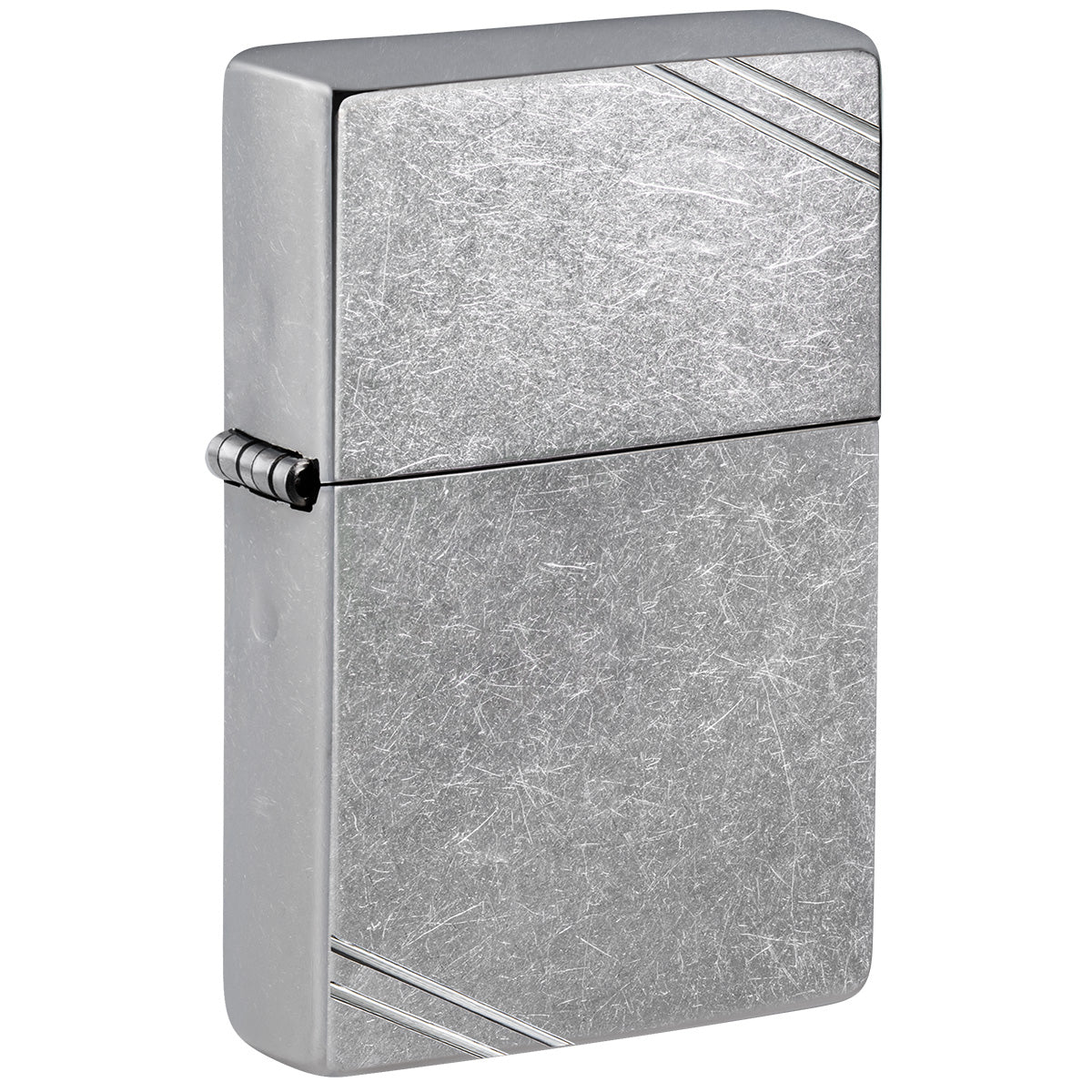 Zippo Vintage Street Chrome Windproof Pocket Fuel Refillable Lighter, BIS Certified