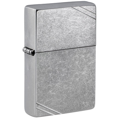 Zippo Vintage Street Chrome Windproof Pocket Fuel Refillable Lighter, BIS Certified