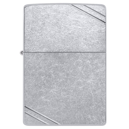 Zippo Vintage Street Chrome Windproof Pocket Fuel Refillable Lighter, BIS Certified