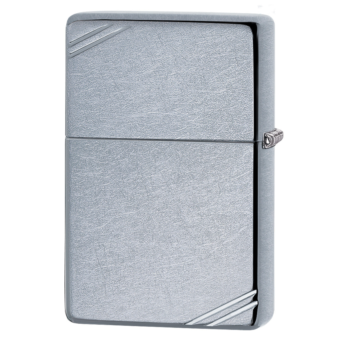 Zippo Vintage Street Chrome Windproof Pocket Fuel Refillable Lighter, BIS Certified