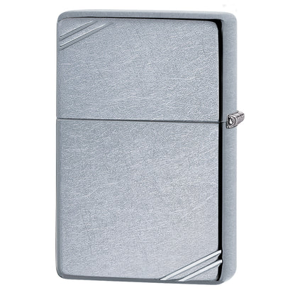 Zippo Vintage Street Chrome Windproof Pocket Fuel Refillable Lighter, BIS Certified