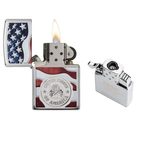 American Stamp on Flag and FREE Single Torch Butane Insert