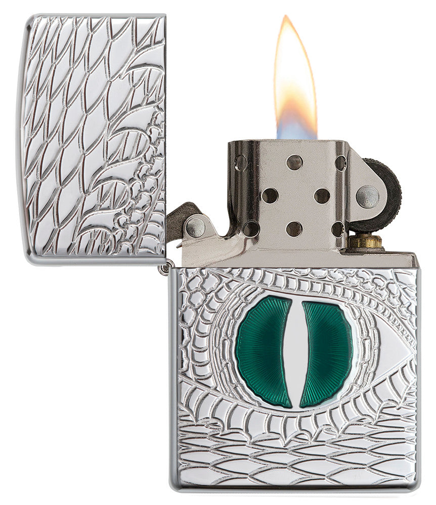 Zippo Dragon Eye Windproof Pocket Fuel Refillable Lighter, BIS Certified