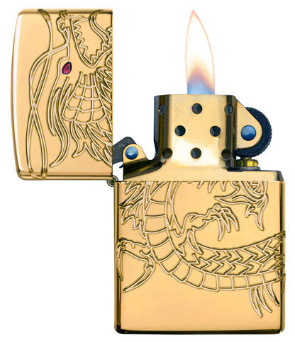 Zippo Chinese Dragon Windproof Pocket Fuel Refillable Lighter – BIS Certified