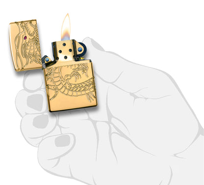 Zippo Chinese Dragon Windproof Pocket Fuel Refillable Lighter – BIS Certified
