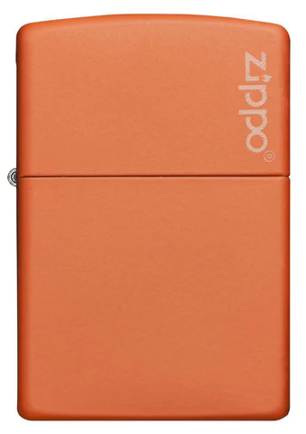 Classic Orange Matte Zippo Logo Customizable