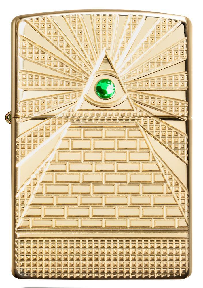 Eye of Providence High Polish Brass Design Pocket Lighter