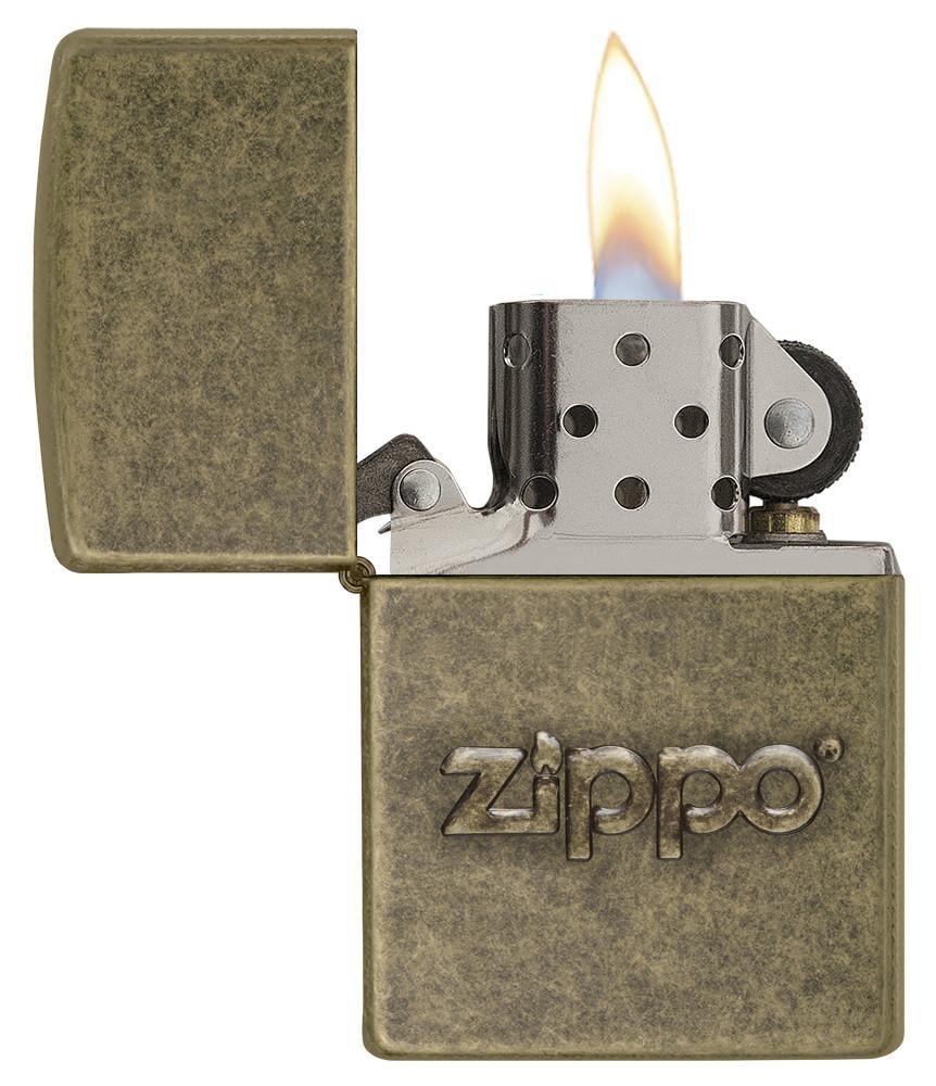 Stamped Pocket Lighter, Antique Brass