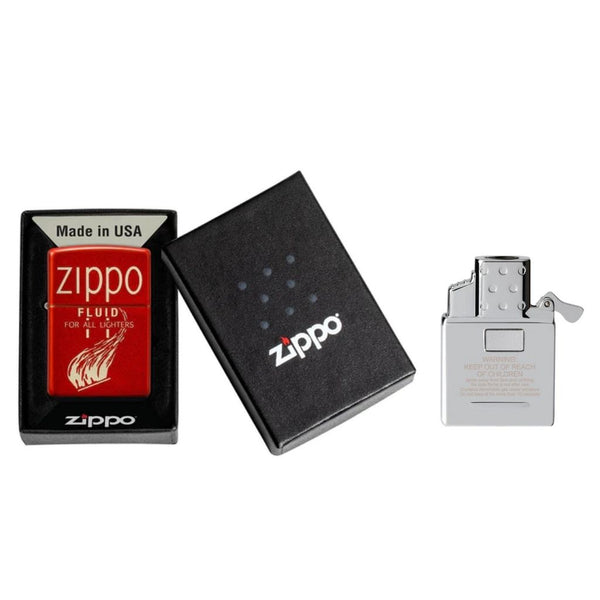 Zippo Retro Design and FREE Single Torch Butane Insert