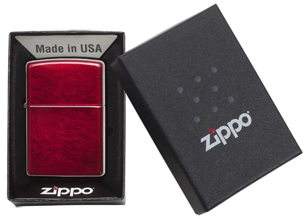 21063  Candy Apple Red Pocket Lighter