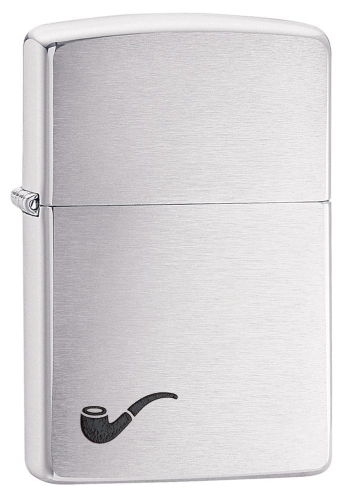 Brushed Chrome Pipe Pocket Lighter