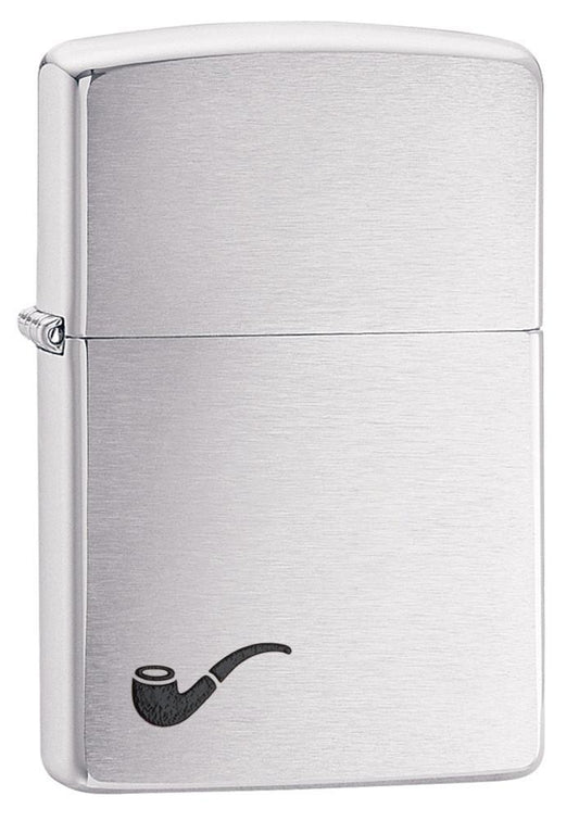 Brushed Chrome Pipe Pocket Lighter
