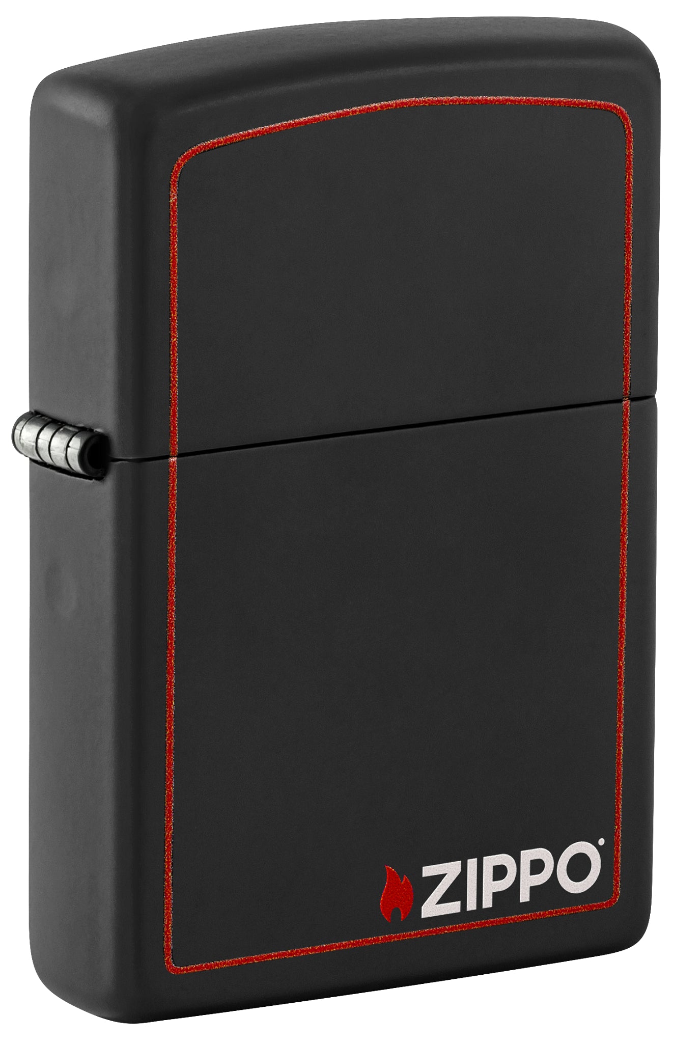 Black Matte with Red Border Pocket Lighter