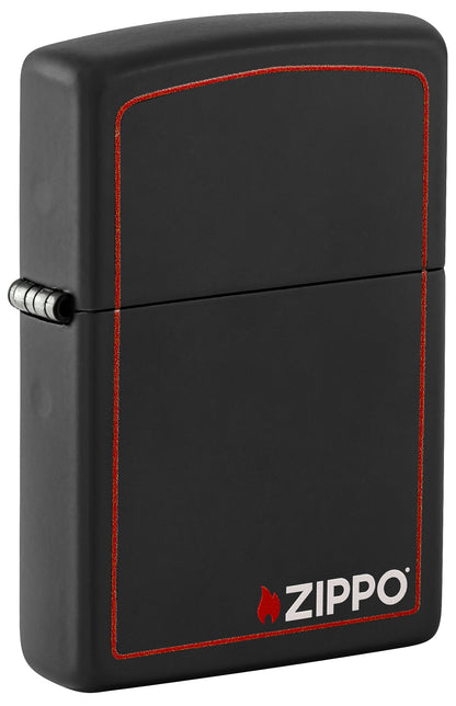 Black Matte with Red Border Pocket Lighter
