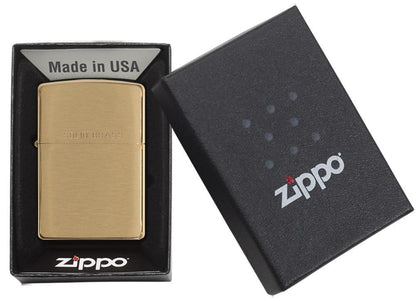 Classic Brushed Solid Brass Pocket Lighter