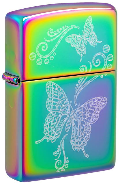 Zippo Butterflies Design Model Windproof Pocket Fuel Refillable Lighter, BIS Certified