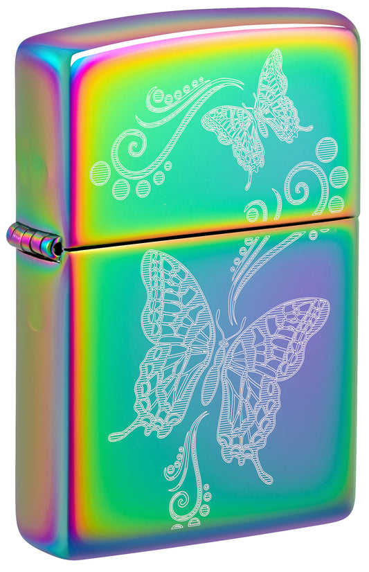 Zippo Butterflies Design Model Windproof Pocket Fuel Refillable Lighter, BIS Certified