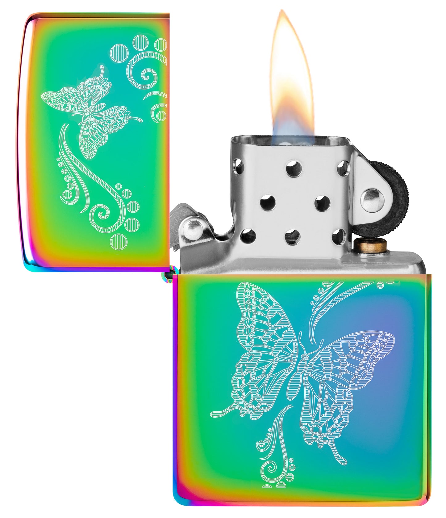 Zippo Butterflies Design Model Windproof Pocket Fuel Refillable Lighter, BIS Certified